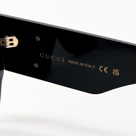 NEW GUCCI GG1546S 001 SUNGLASSES WOMEN BLACK EYEWEAR - Picture 11 of 12